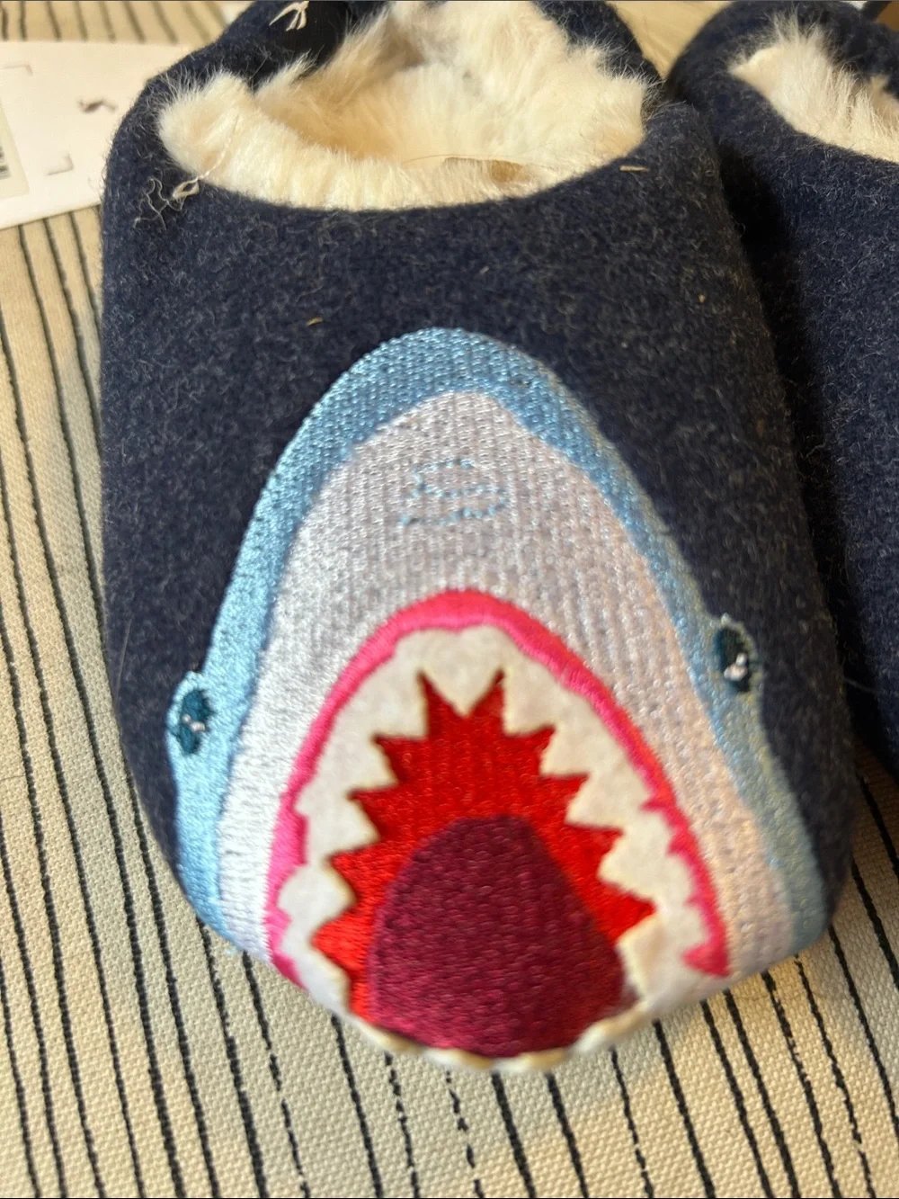 Joules Navy Shark Slippers